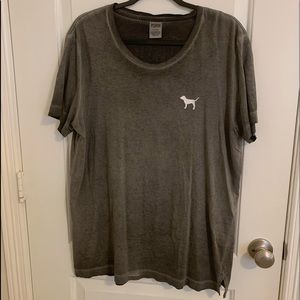 PINK Grey Oversized Tee